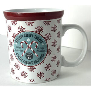 DesignPac Holiday Sweet Shoppe Candy Cane Oversized Christmas Mug 20oz